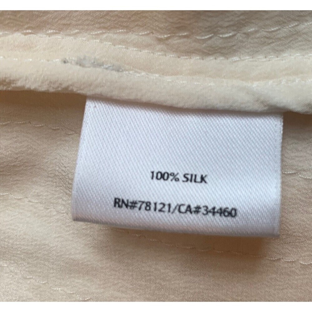 Eileen Fisher High Collar Crinkled Silk Open Jacket Ivory White Sz Small - Picture 8 of 10